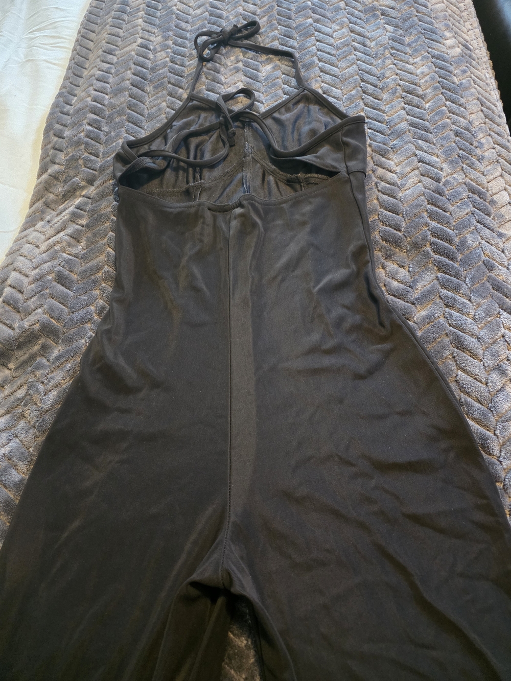 Black Halter Jumpsuit with Strappy Back